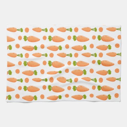 Carrot and slice pattern キッチンタオル (横)