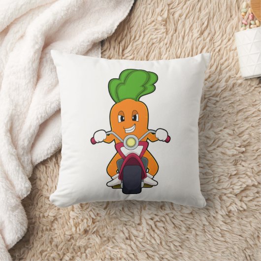 Carrot asバイクもしくは自転車に乗る人とMotorcycle.PNG クッション (ブランケット)