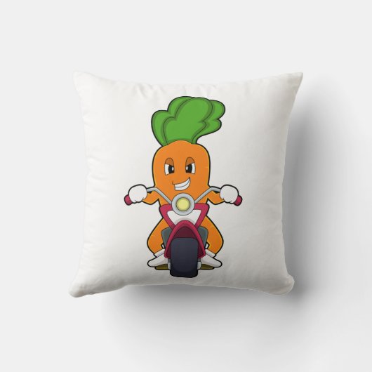Carrot asバイクもしくは自転車に乗る人とMotorcycle.PNG クッション (裏面)