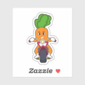 Carrot asバイクもしくは自転車に乗る人とMotorcycle.PNG シール (シート)
