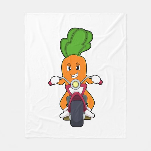 Carrot asバイクもしくは自転車に乗る人とMotorcycle.PNG フリースブランケット (正面)