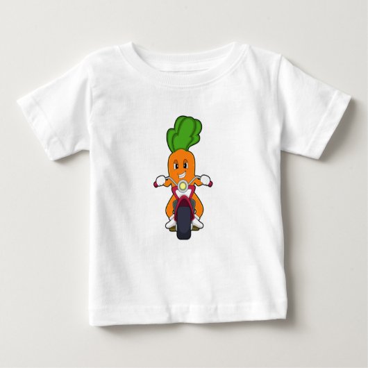 Carrot asバイクもしくは自転車に乗る人とMotorcycle.PNG ベビーTシャツ (正面)
