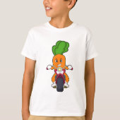 Carrot asバイクもしくは自転車に乗る人とMotorcycle.PNG Tシャツ (正面)