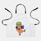 Carrot at Music with Headphone エプロン (正面)
