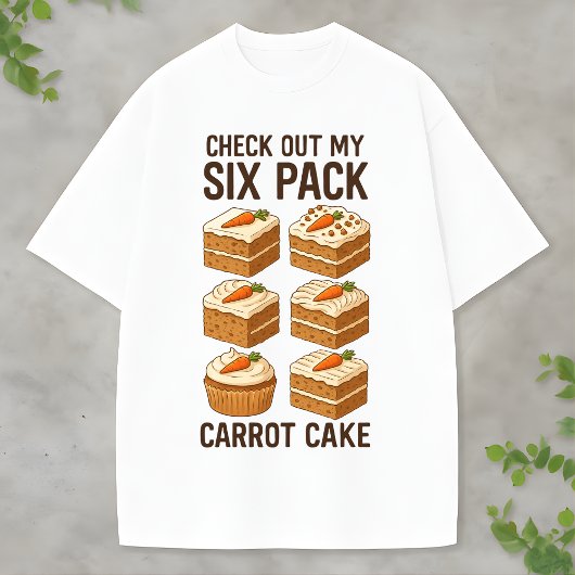 Carrot Cake Lover Tee Sweet Six Pack Parody Design Tシャツ