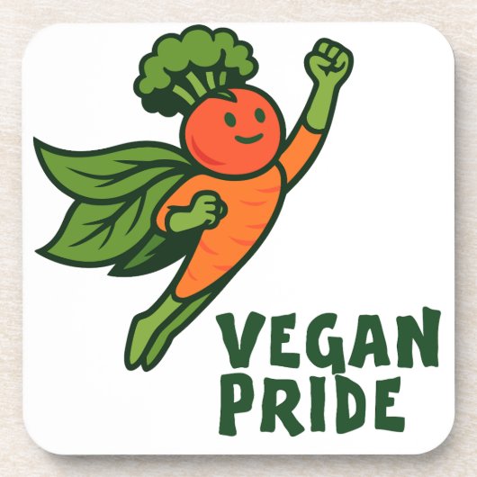 Carrot Hero Vegan Pride コースター (正面)
