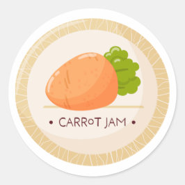 Carrot Jam Jar Round Label ラウンドシール