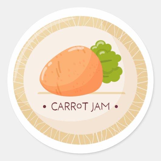 Carrot Jam Jar Round Label ラウンドシール (正面)