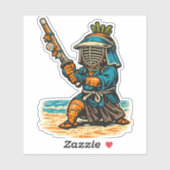 Carrot Kendo Beach Dojo — Vintage Summer Training  シール (シート)