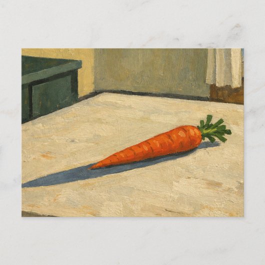 Carrot on a Table Art Postcard ポストカード (正面)