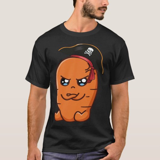 Carrot Pirate Vegan Food Tシャツ (正面)