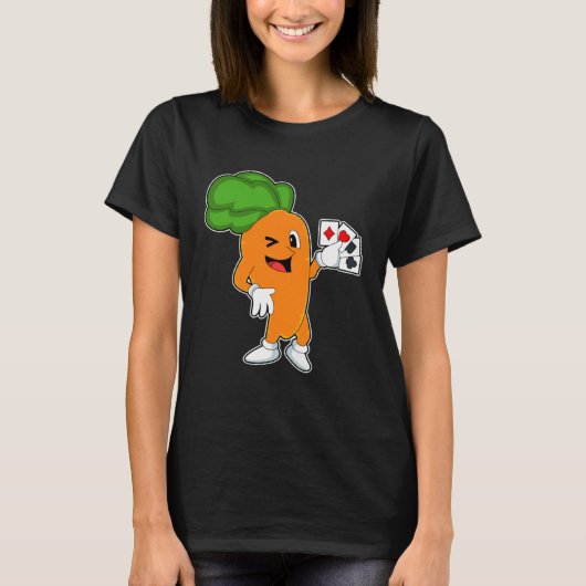 Carrot Poker Poker cards Card game Tシャツ (正面)