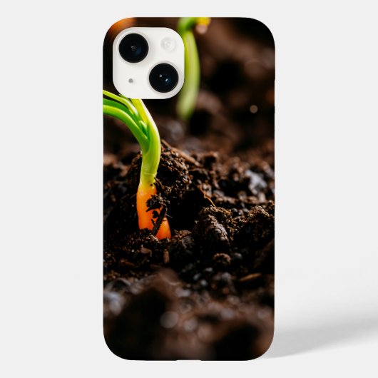Carrot Sprout – Garden Growth Close-Up Case-Mate iPhoneケース (裏面)