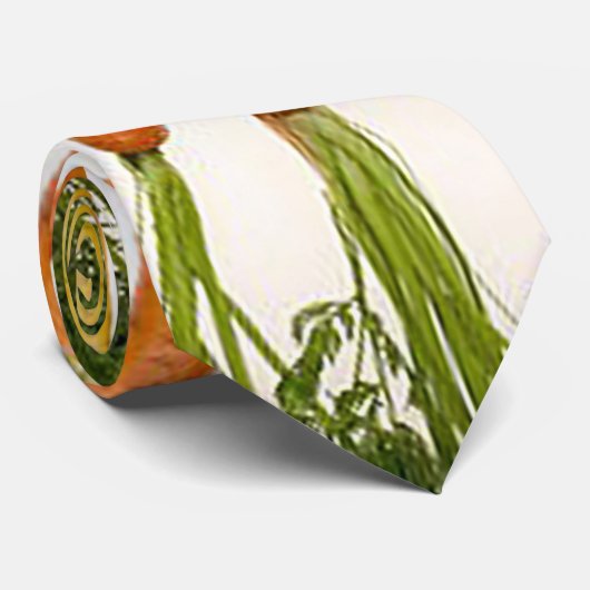 Carrot Vegetables Colorful Rainbow Pattern Garden ネクタイ (ロール)