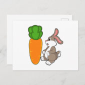 Carrot-Wearing Rabbit (2).PNG ポストカード (正面/裏面)