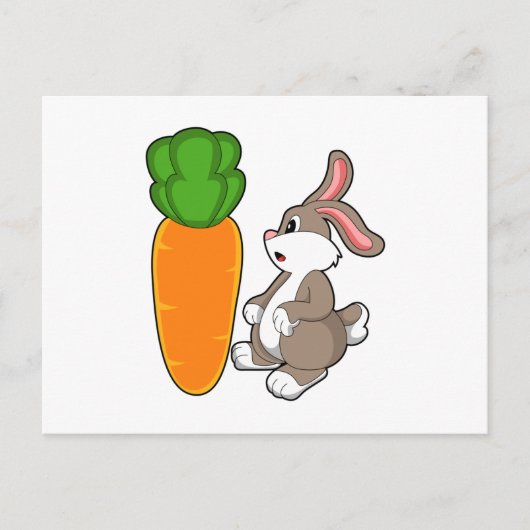 Carrot-Wearing Rabbit (2).PNG ポストカード (正面)