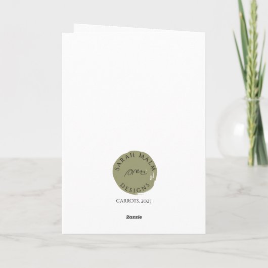 Carrots, 5x7 Note Card カード (裏面)