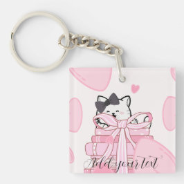 Carry Love & Books – Cat Acrylic Keychain キーホルダー