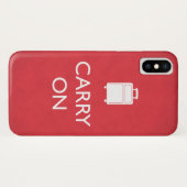 CARRY ON - 荷物 - 赤いおもしろデザイン Case-Mate iPhoneケース (裏面(横))