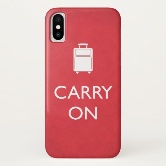 CARRY ON - 荷物 - 赤いおもしろデザイン Case-Mate iPhoneケース (裏面)
