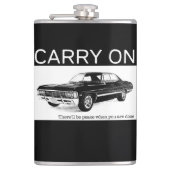 Carry On 1967 Chevrolet Impala Tribute Design フラスク (正面)