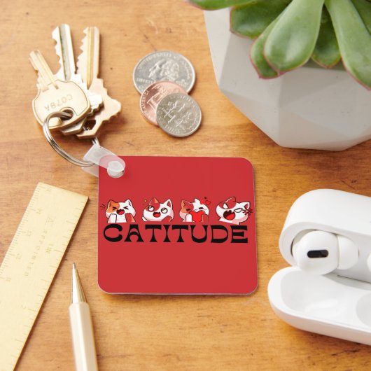 Carry Your Cat – Cute Cat Keychain 🐾💖 キーホルダー (デスク)