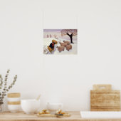 Carrying Hay to the Sheep in Winter ポスター (キッチン)