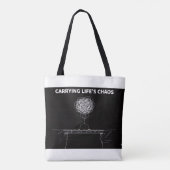 Carrying Life’s Chaos Tote Bag– Funny Everyday Bag トートバッグ (裏面)