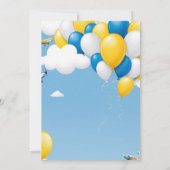 Cars and  airplanes Boy Baby Shower Invitation 招待状 (裏面)