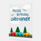 Cars Kids Boy Birthday アクリルサイン (傾斜)