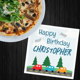 Cars Kids Boy Birthday スタンダードカクテルナプキン