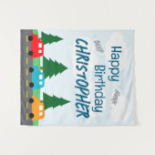 Cars Kids Boy Birthday タペストリー (正面(横))