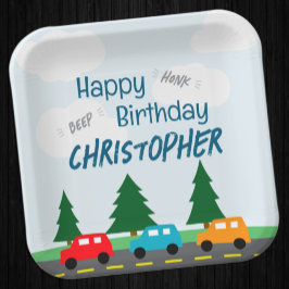 Cars Kids Boy Birthday ペーパープレート