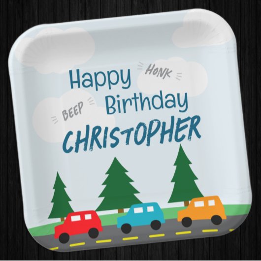 Cars Kids Boy Birthday ペーパープレート