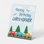 Cars Kids Boy Birthday 台座サイン (正面)