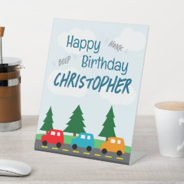 Cars Kids Boy Birthday 台座サイン