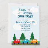 Cars Kids Boy Birthday 招待状 (正面)