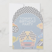 Cars Theme Boy Birthday Invitation 招待状 (裏面)