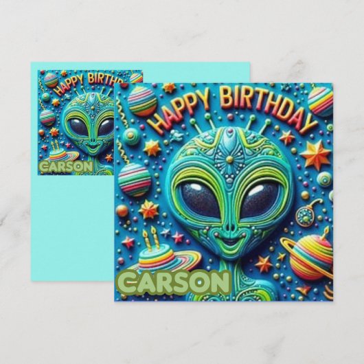 CARSON ～誕生日カード～エイリアン～ (正面/裏面)