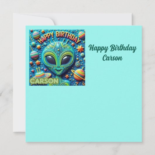 CARSON ～誕生日カード～エイリアン～ (裏面)