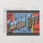 Carson City Nevadaからのヴィンテージ ポストカード (正面/裏面)