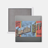 Carson City Nevadaからのヴィンテージ マグネット (正面/裏面)