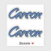 Carson Name blue Aufkleber Sticker Stickerset シール (シート)
