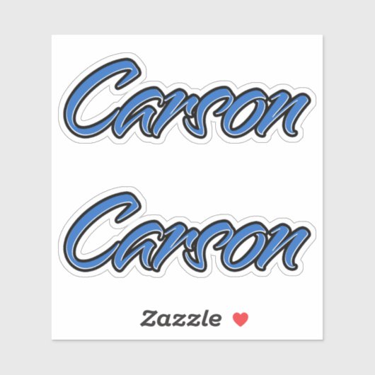 Carson Name blue Aufkleber Sticker Stickerset シール (シート)