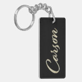 Carson Name whitegold Schlüsselanhänger Anhänger キーホルダー (正面左)