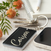 Carson Name whitegold Schlüsselanhänger Anhänger キーホルダー (正面右)
