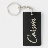 Carson Name whitegold Schlüsselanhänger Anhänger キーホルダー (正面)