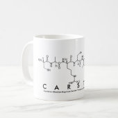 Carstenペプチド名mug コーヒーマグカップ (正面左)