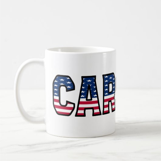 Carsten Name Vorname USA styled Tasse Kaffeetasse コーヒーマグカップ (左)