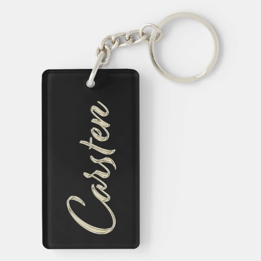 Carsten Name whitegold Schlüsselanhänger Anhänger キーホルダー (裏面)
